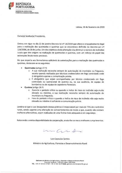 QUEIMAS E QUEIMADAS - DECRETO-LEI N&ordm; 14/2019
