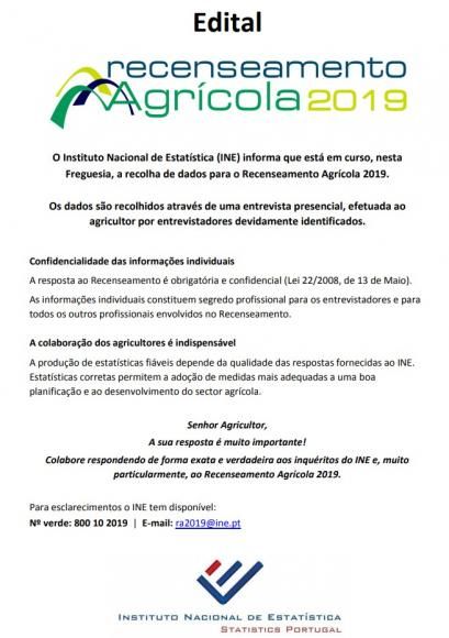 RECENSEAMENTO AGR&Iacute;COLA 2019